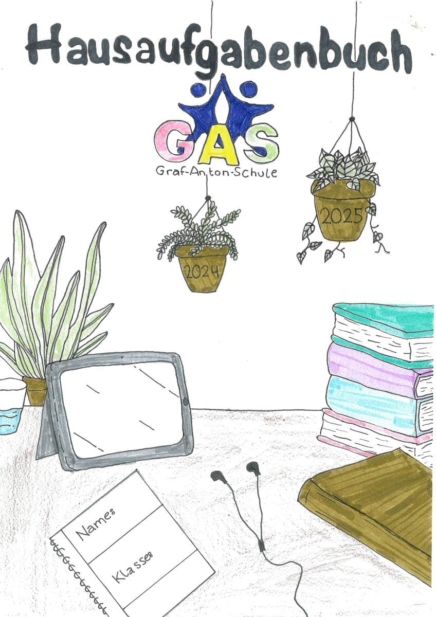 Neues Deckblatt für das Hausaufgabenbuch