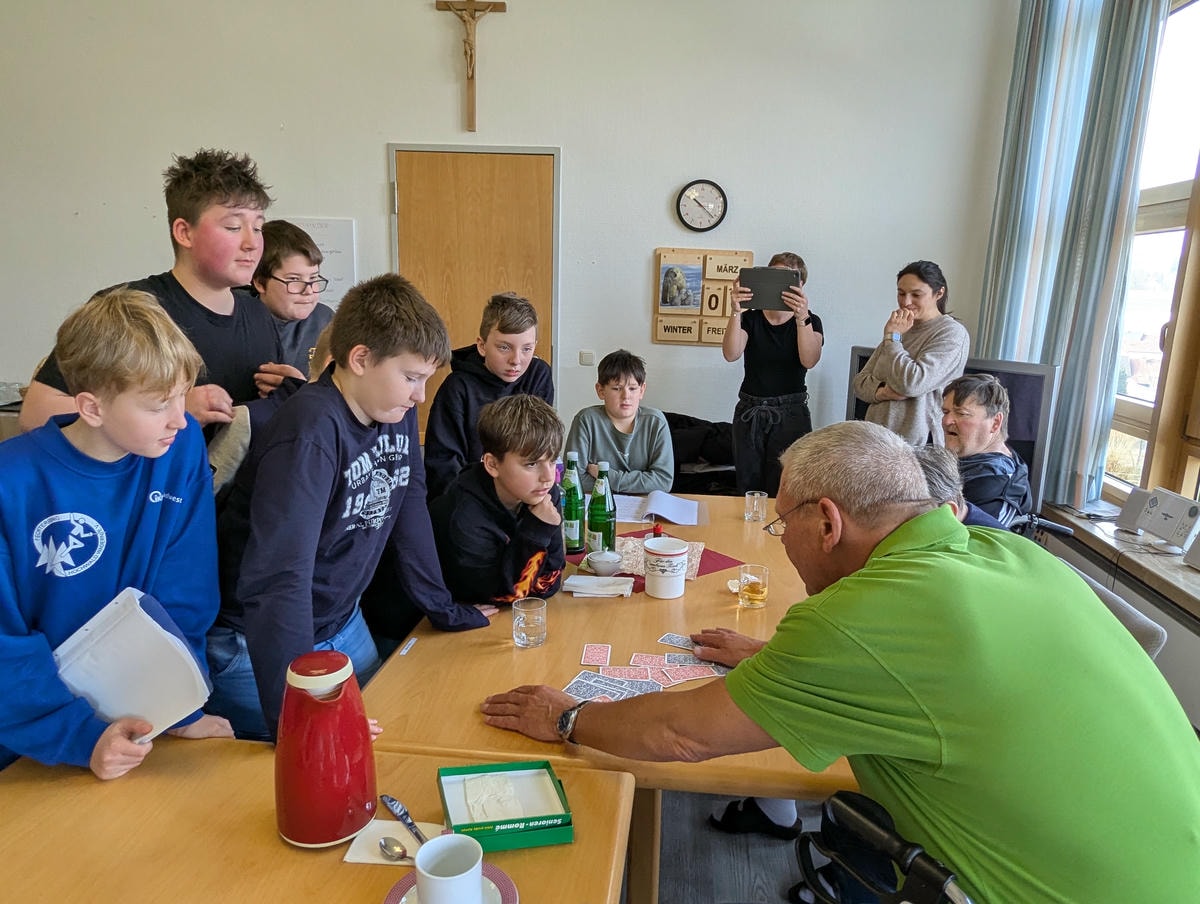 Besuch im Seniorenheim